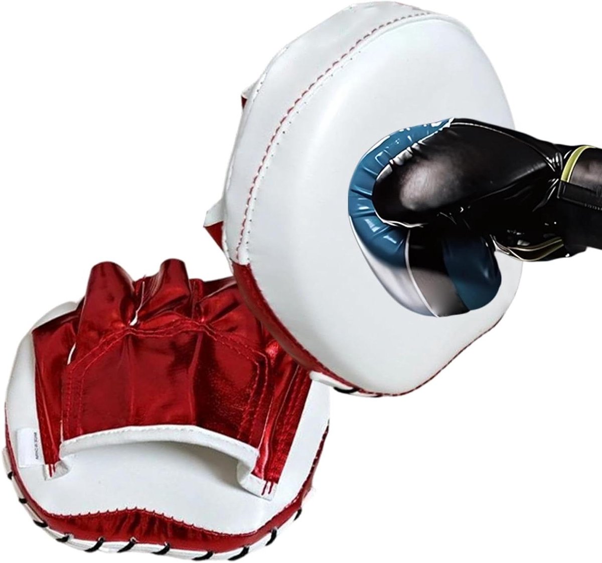 Bokspads Training - Doelpads Vechtsport - Vaardigheden Verbeteren - Responsieve Schokcontrole - 17 x 16 cm - Rood