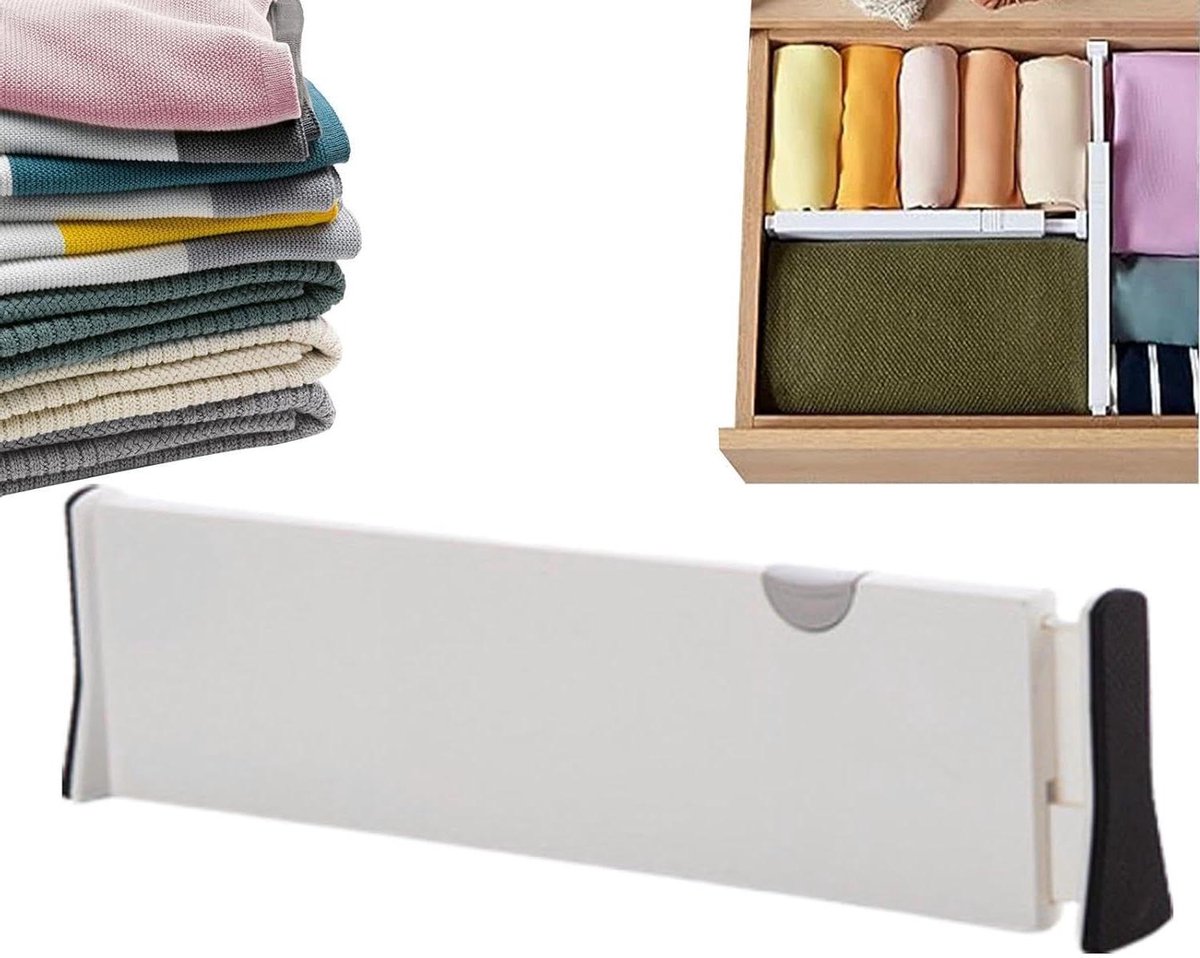 Ladeverdeler - Organizer - Kast organiseren - Schaalbaar ontwerp - 38-54 cm - Wit