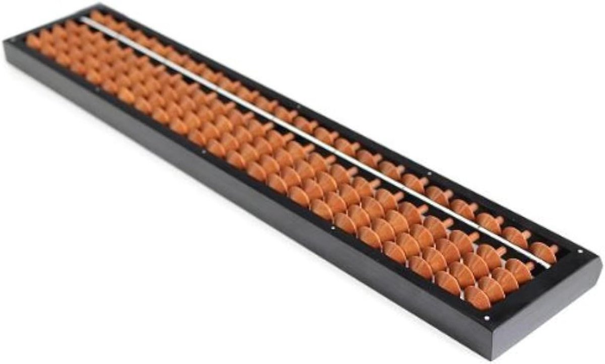Abacus Soroban - Rekenrek - Rekenen Leren - 23 Cijfers - 33 cm - Zwart Bruin