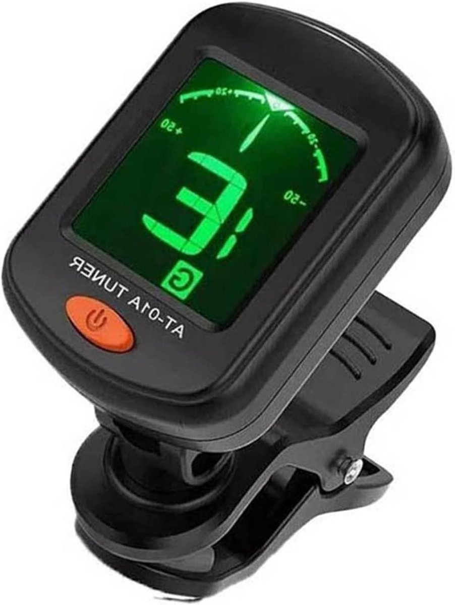 Gitaar Stemmer - Gitaar Clip - Muziek Maken - LCD Display - 30 g - Zwart