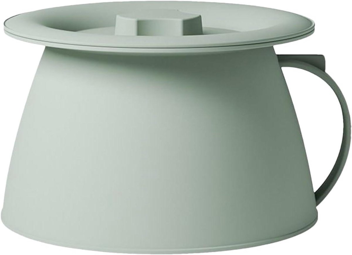 Kamerpot met Deksel - Urinoir Emmer - Thuiszorg Hulpmiddel - Geurwerende Deksel - 15 liter - Groen