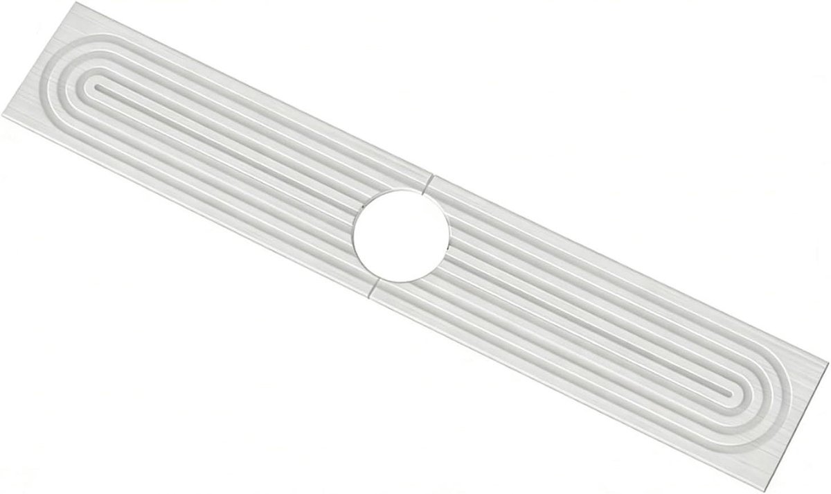 Kraanmat - Gootsteenbeschermer - Keuken Beschermen - Poreuze Structuur - 60 x 10 cm - Wit