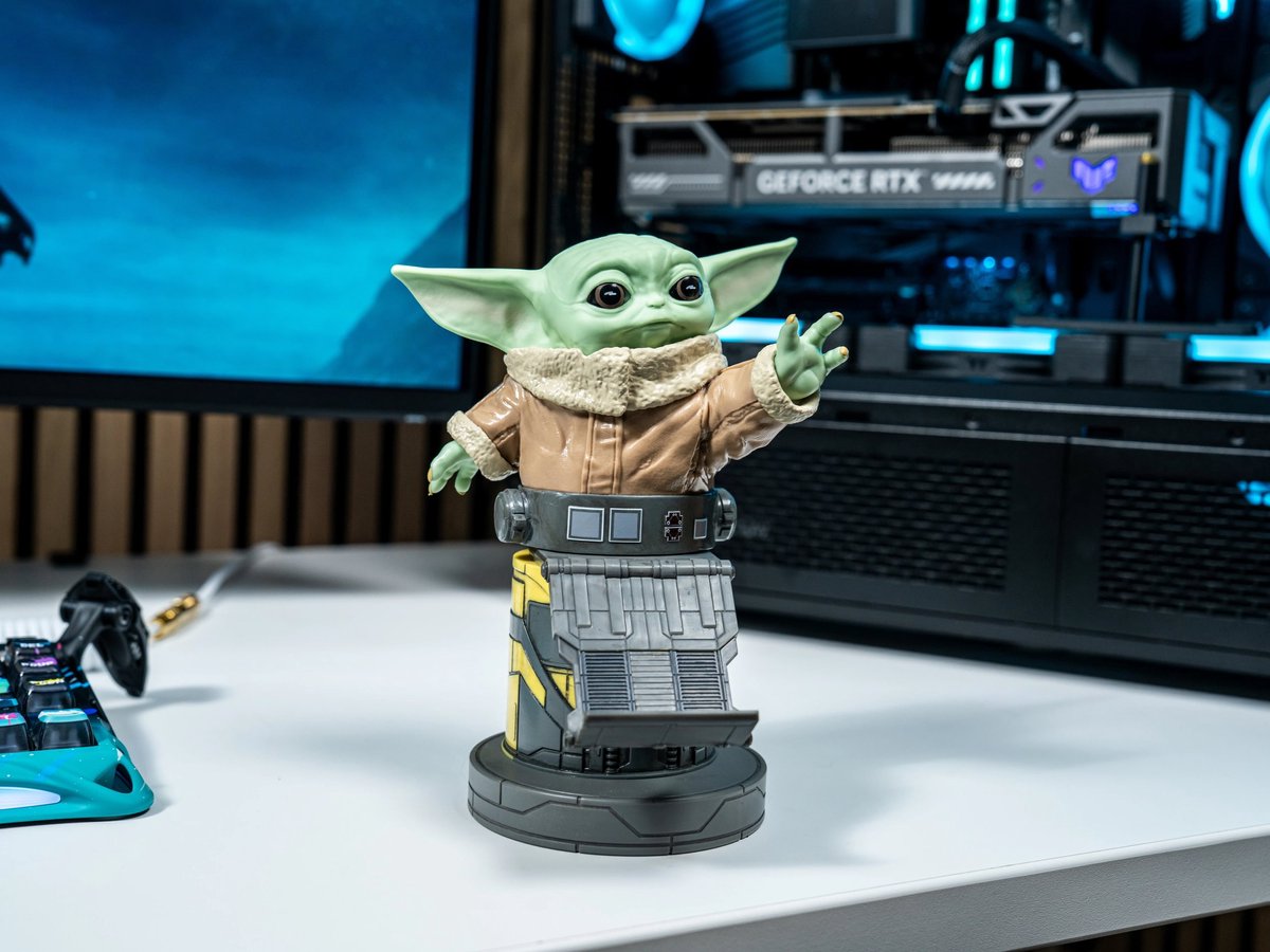 Star Wars - Grogu Mandalorian apprentice - figurine standaard voor telefoon | controller | oplaadcase (Cable Guys R.E.S.T.) — afbeelding 14