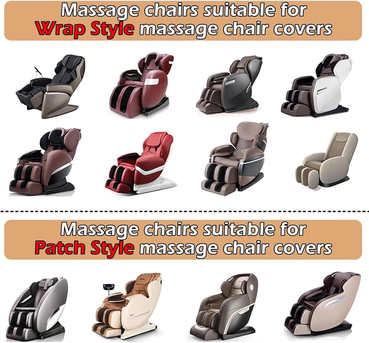 Stoelhoes Massagestoel - Beschermhoes Relaxfauteuil thumbnail 6
