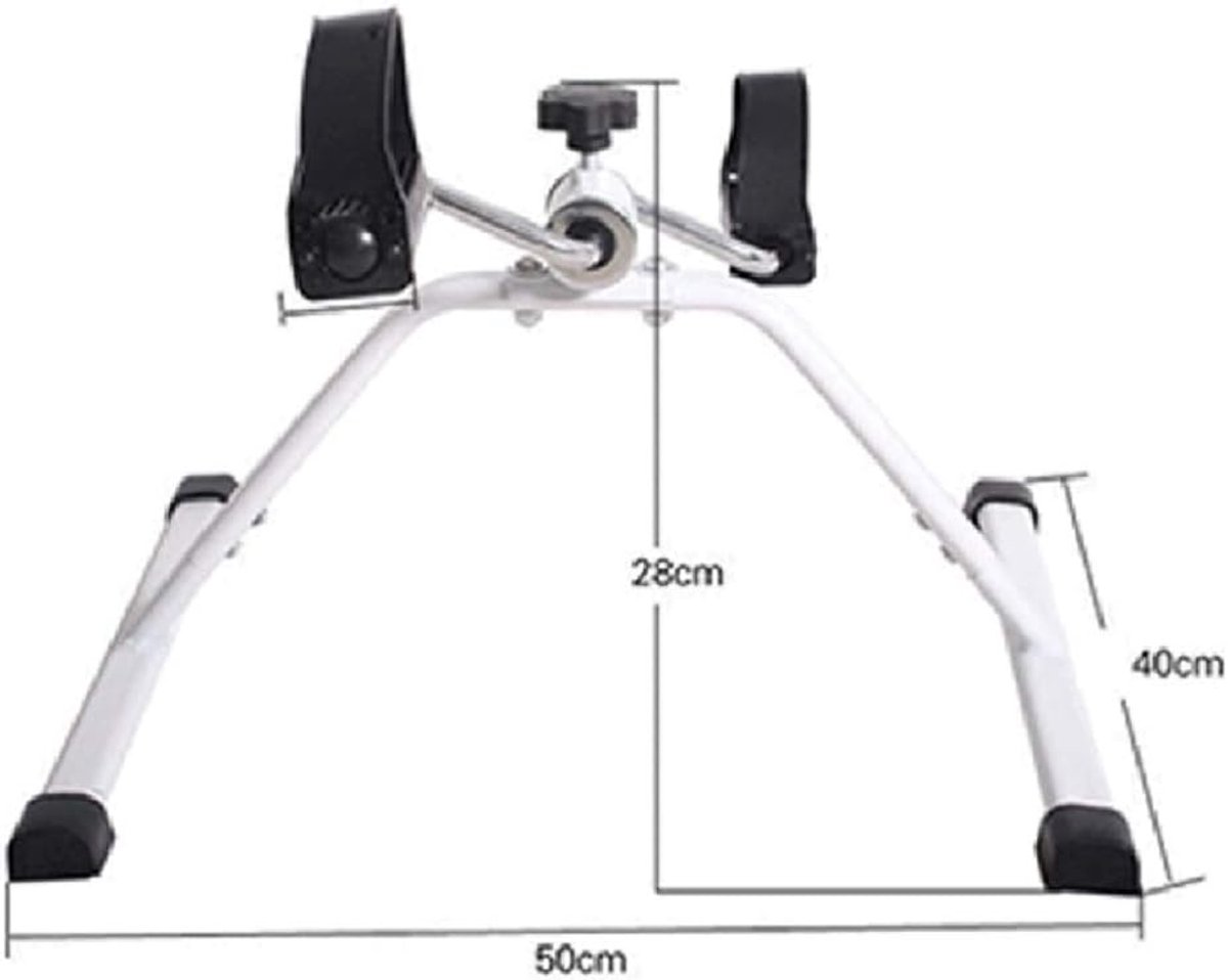 Mini Fiets Trainer - Oefenfiets Onder Bureau - Thuis Fitness - Verstelbare Weerstand - Compact Ontwerp - Zwart