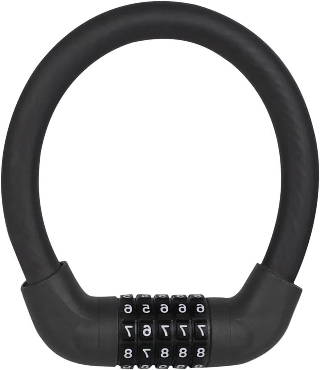 Fietsslot Cijferslot - Diefstalpreventie - Fiets Beveiligen - Verdikte Staaldraad - 40 cm - Zwart