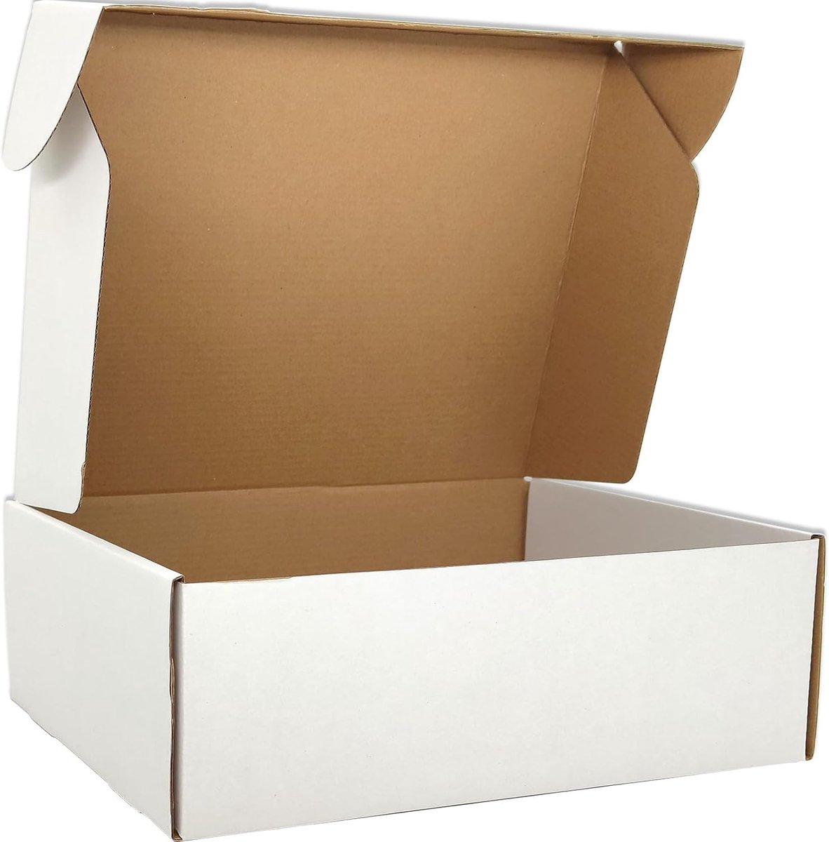 Verzenddoos met Bovenklep - Pakket Brievenbus - Sterke Doos - Postdoos - 20 Stuks - 300x230x100mm - Wit - van Imperatoris