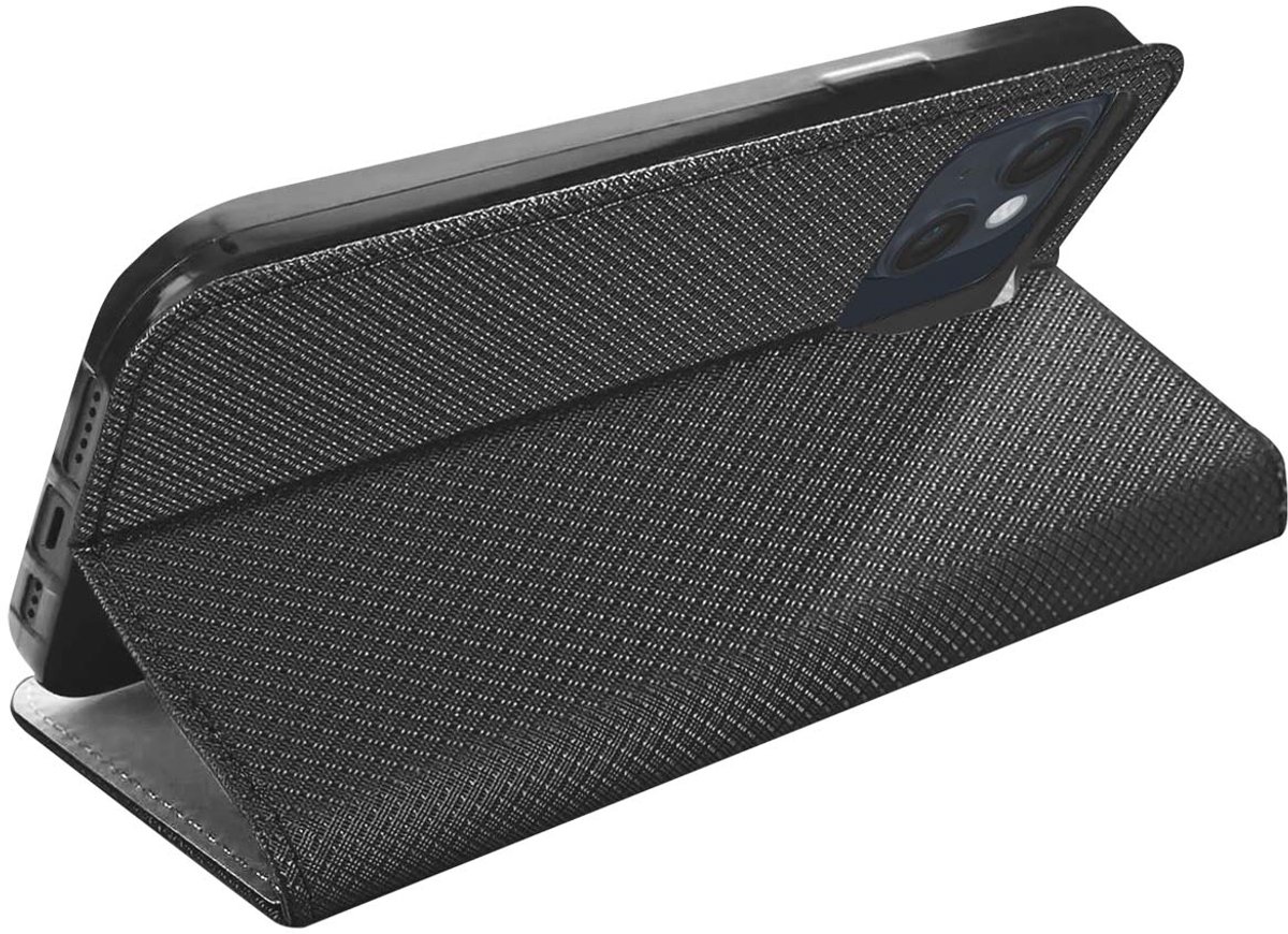 Jaym, Folio hoesje Geschikt voor Apple iPhone 14 Magnetische standaardfunctie, Zwart