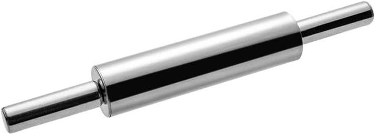 Keuken Roller - Deegroller RVS - Bakken en Koken - Ergonomische Handgreep - 38 cm - Zilver