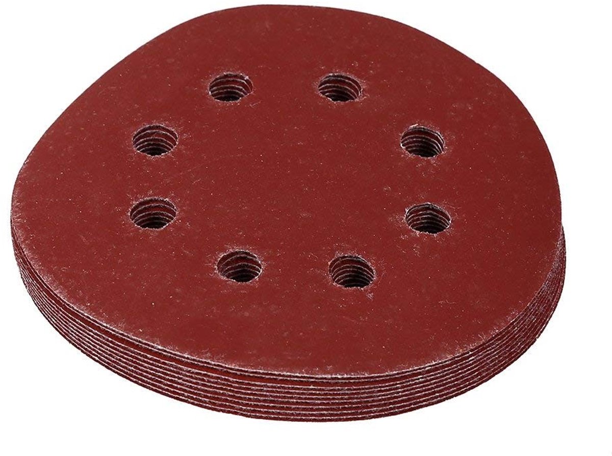 Solidchoice - Dailygoody - Schuurdiscs - Ronde schuurdiscs 125mm - Voor polijsten - Diverse granulaties - 10 stuks - Geschikt voor schuurmachines - Kleur of model: