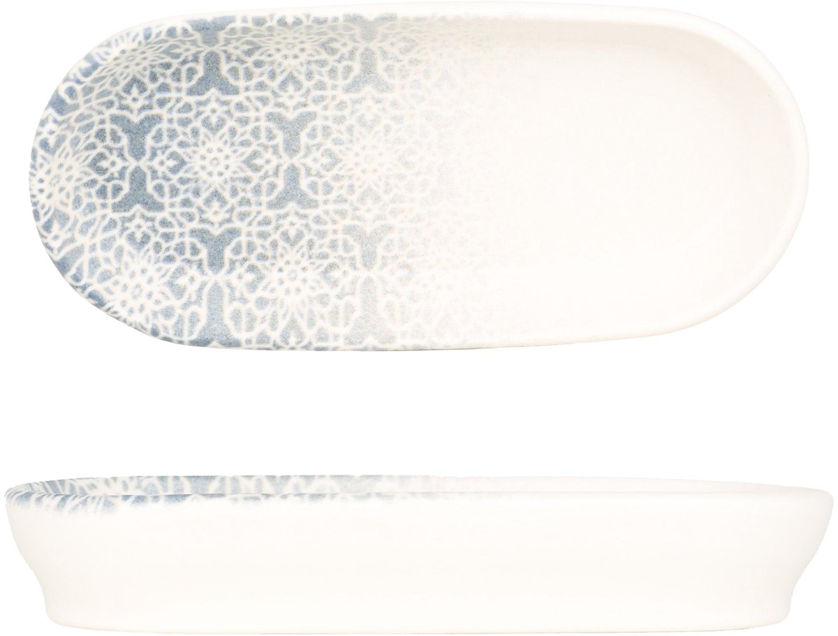 Kütahya Porselen Serveerschaal - Casa Blue - Porselein - 16x8 cm (75cc) - set van 2