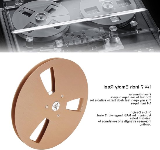 Lege Opname Spoel, 7 Inch met 3 Gaten voor 1/4 Inch Tape Spelers en Open Spoelen, Ideaal voor Geluidsopnames en Reparaties van Merkloos — afbeelding 5