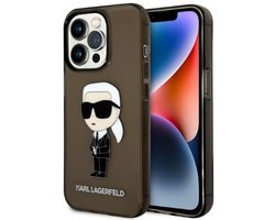 Karl Lagerfeld Ikonik Serie - iPhone 14 Pro Max Hoesje - Hardcase - Zwart