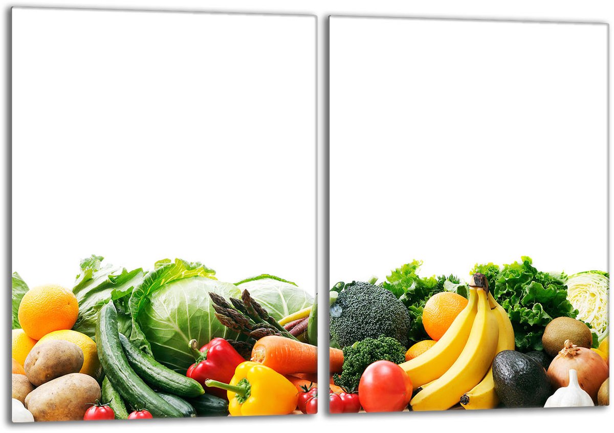 TMK ArtDeko - Snijplank - Glas - 40x52 cm - Warzywa