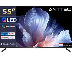 ANTTEQ Q55-AGU1.Q1 – 55 Inch Smart TV – 4K Ultra HD QLED – Android TV – HDR – Frameless Design