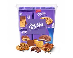Milka XL koekjespakket 1084g - 24 stuks - Milka Sensations, Choco Moo & Cake and Choc - Individuele verpakte koekjes