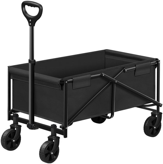 Joholic - Bolderkar - Bolderkar opvouwbaar - Tuinwagen - Kamperen & Strand - 360° Draaibare Wielen - 80 kg Laadvermogen - Zwart van Merkloos — afbeelding 5