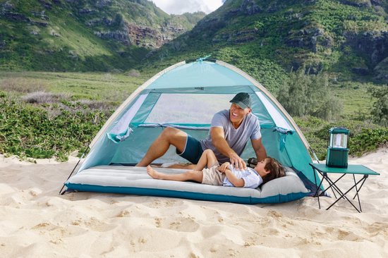 Dailygoody - Opblaasbaar campingmatras - Lichtgewicht en draagbaar - Grijs - Comfortabel slapen - Ideaal voor kamperen - Geschikt voor volwassenen - 1... — afbeelding 5