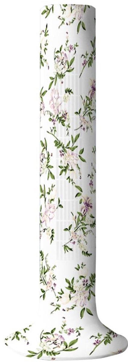 Store_9 - Stofafdekking - Ventilator bescherming - Wasbaar en decoratief - Wit bloemblad - Geschikt voor torenventilator - 125 x 60 cm