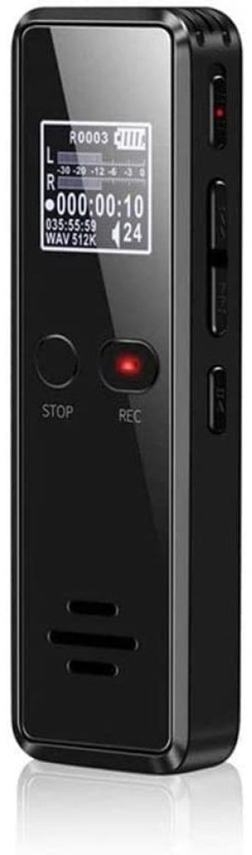 carmdering - Dictafoon - Voice Recorder - Stereo Opname - 32 GB, ruisonderdrukking, ingebouwde luidspreker - 88×23×12 mm, 65 gram - Eenvoudig éénknopsbediening - Perfect voor colleges, lezingen en interviews