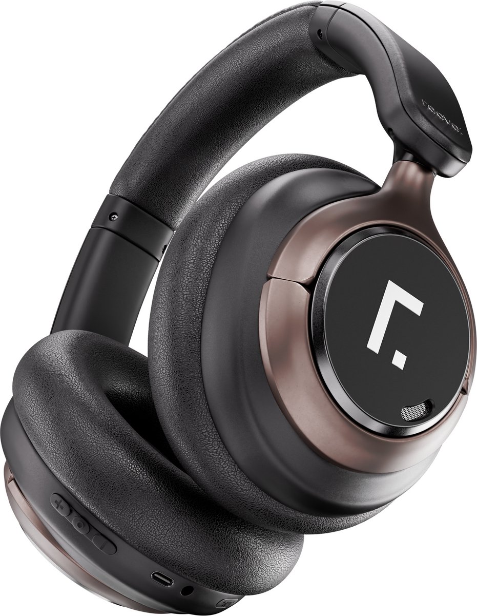 Over Ear Koptelefoon Draadloos - Draadloze Headset met Microfoon - Bluetooth 6.0 - 45 Uur Batterij - Inklapbaar - Active noice cancelling (ANC) Kristalheldere Gesprekken - Bluetooth Headset - Zwart