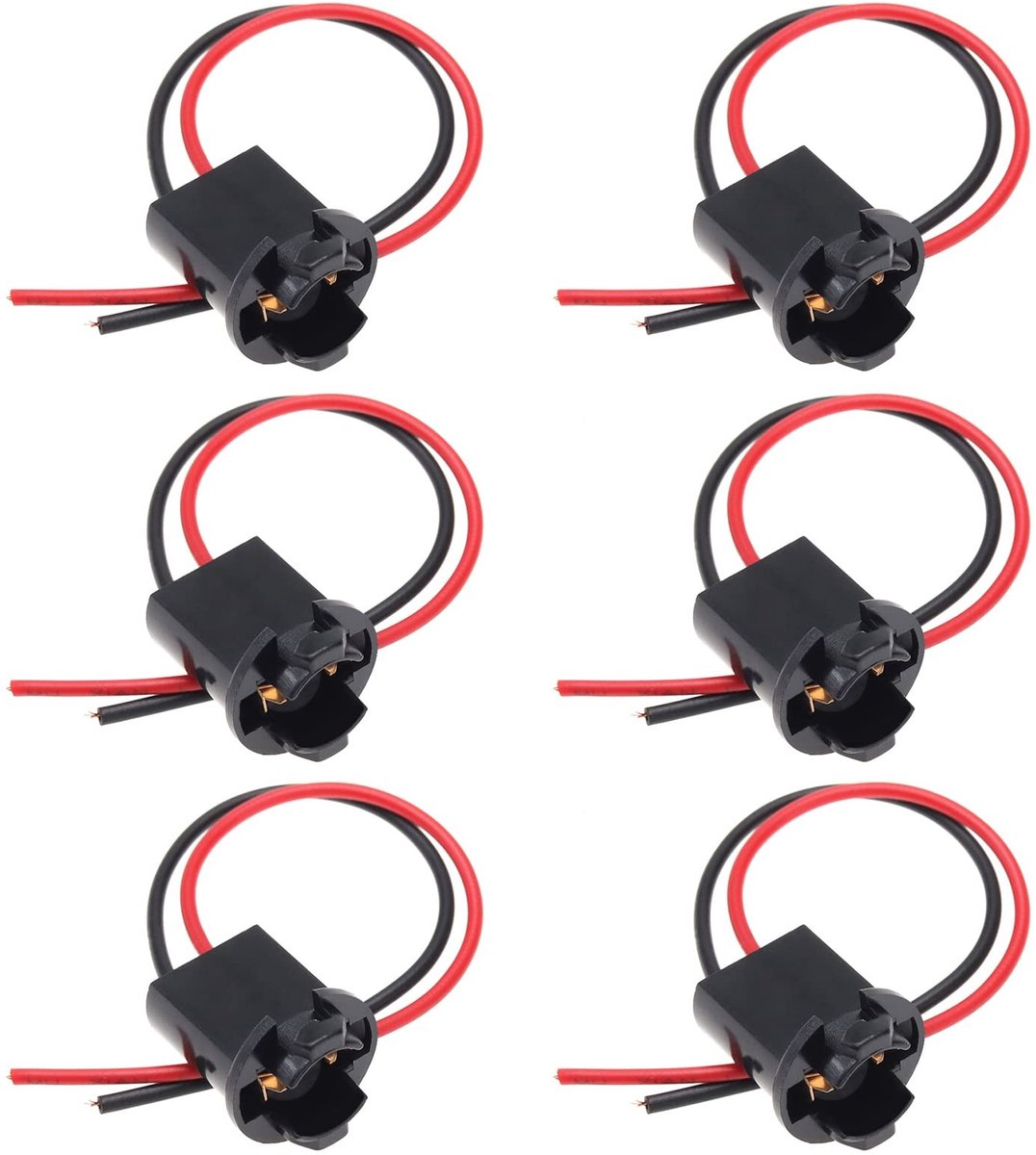 Allecto - Car Light Bulb Socket Holder - 6PCS - Perfect voor extra verlichting - DC 12V - Geschikt voor T10 en 501 lampen - Ideaal voor diverse voe...