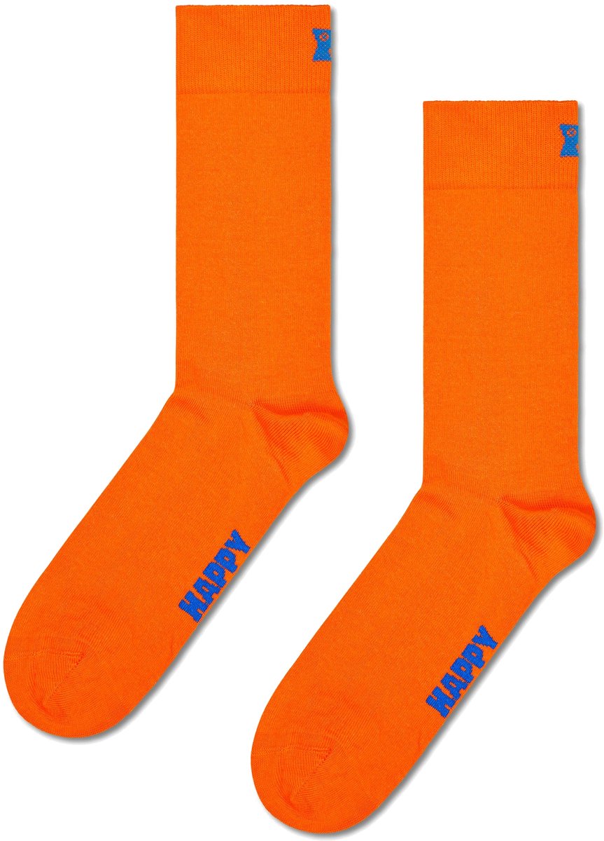 Happy Socks Solid Sock - unisex sokken - oranje - Unisex - Maat: 36 - 40