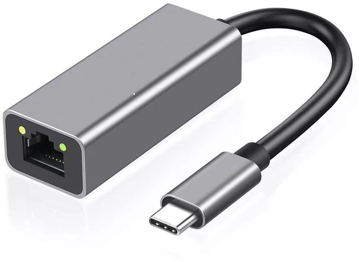 Allecto - USB 3.1 Type C Adapter - Gigabit Ethernet - Thunderbolt 3 Compatibel - Snel internet - Ideaal voor notebooks - Geschikt voor thuisgebruik