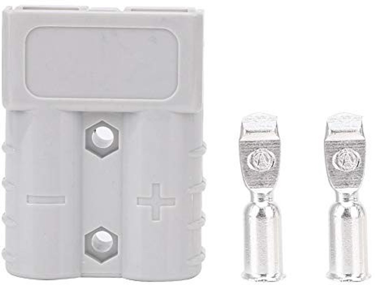 Allecto - Accu Connector 50A 600V - 10 Klemmen en 20 Terminals - Zilver Geplateerd Koper - Betrouwbare verbinding - Ideaal voor accu's - Geschikt v...