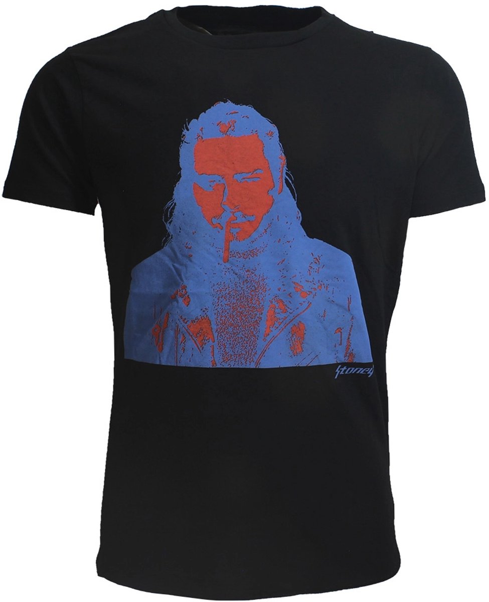 Post Malone Stoney Red Blue Photo T-Shirt - Officiële Merchandise - XXL