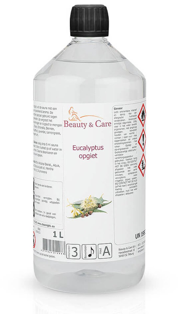 Eucalyptus sauna opgietmiddel - Beauty & Care - 1 L. new