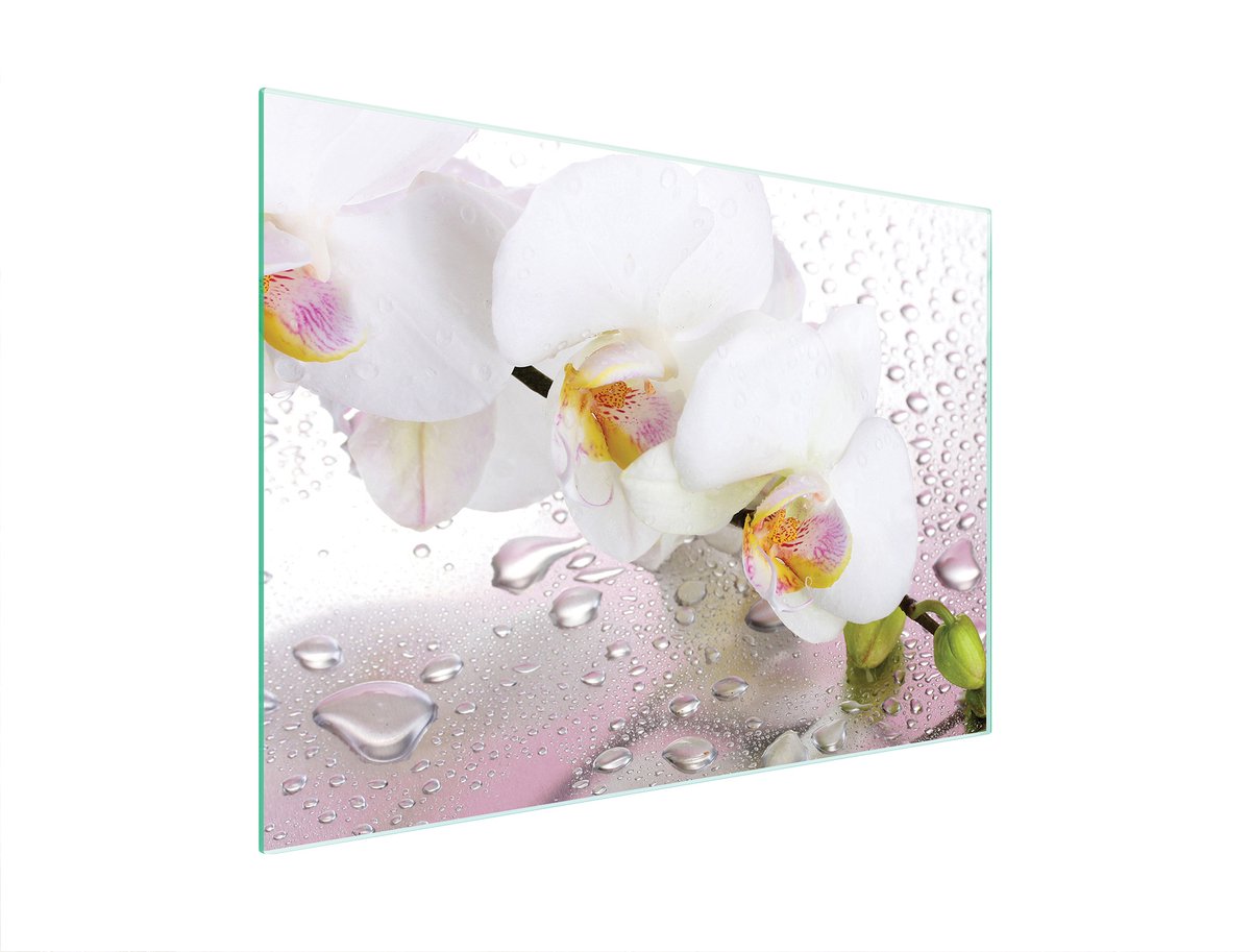 TMK ArtDeko - Glazen Snijplank - 40x30 cm - Orchidee - Getemperd Glas - Multicolor