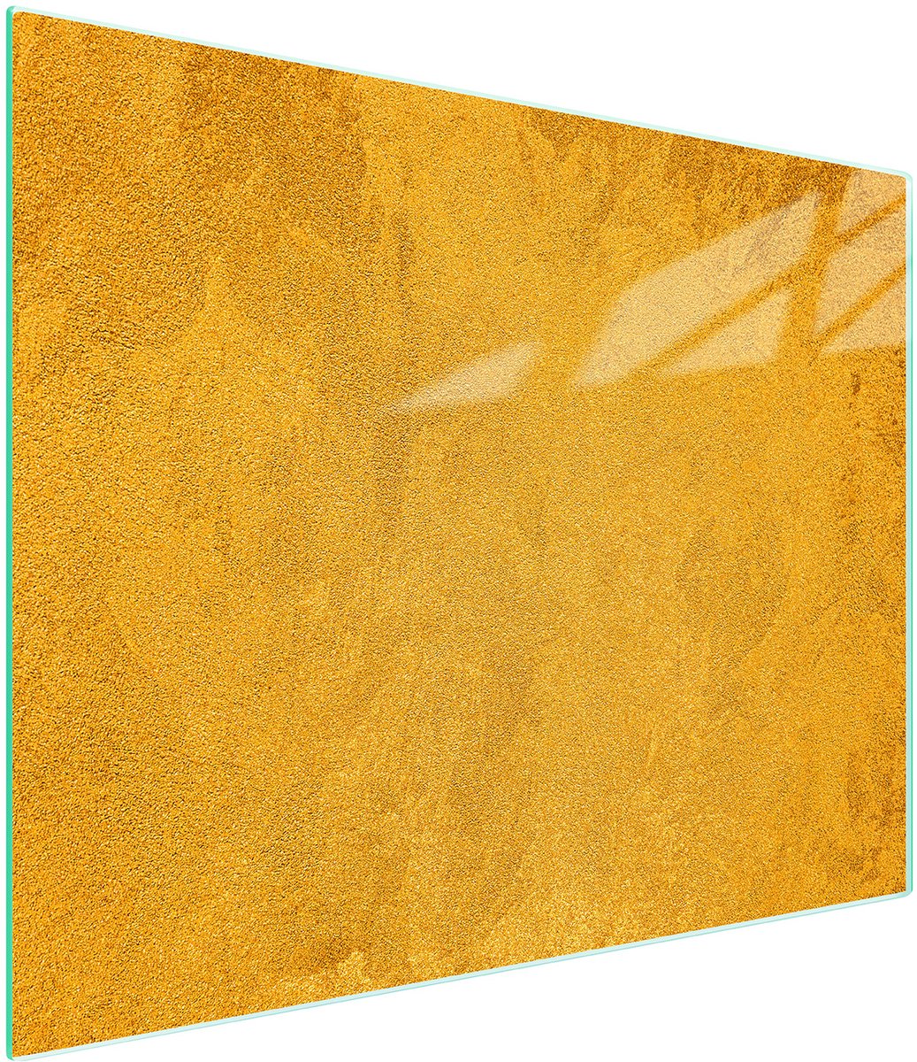TMK ArtDeko Serie - Snijplank van Gehard Glas - 52x30cm - Gouden Ontwerp - Antislip