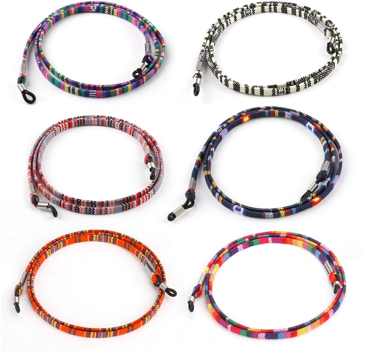SPHProducts - Glazen ketting - Zonnebrilkoord - Modieus design - Multikleur - Leesbrilkoord - Geschikt voor volwassenen en kinderen - Beaded stijl