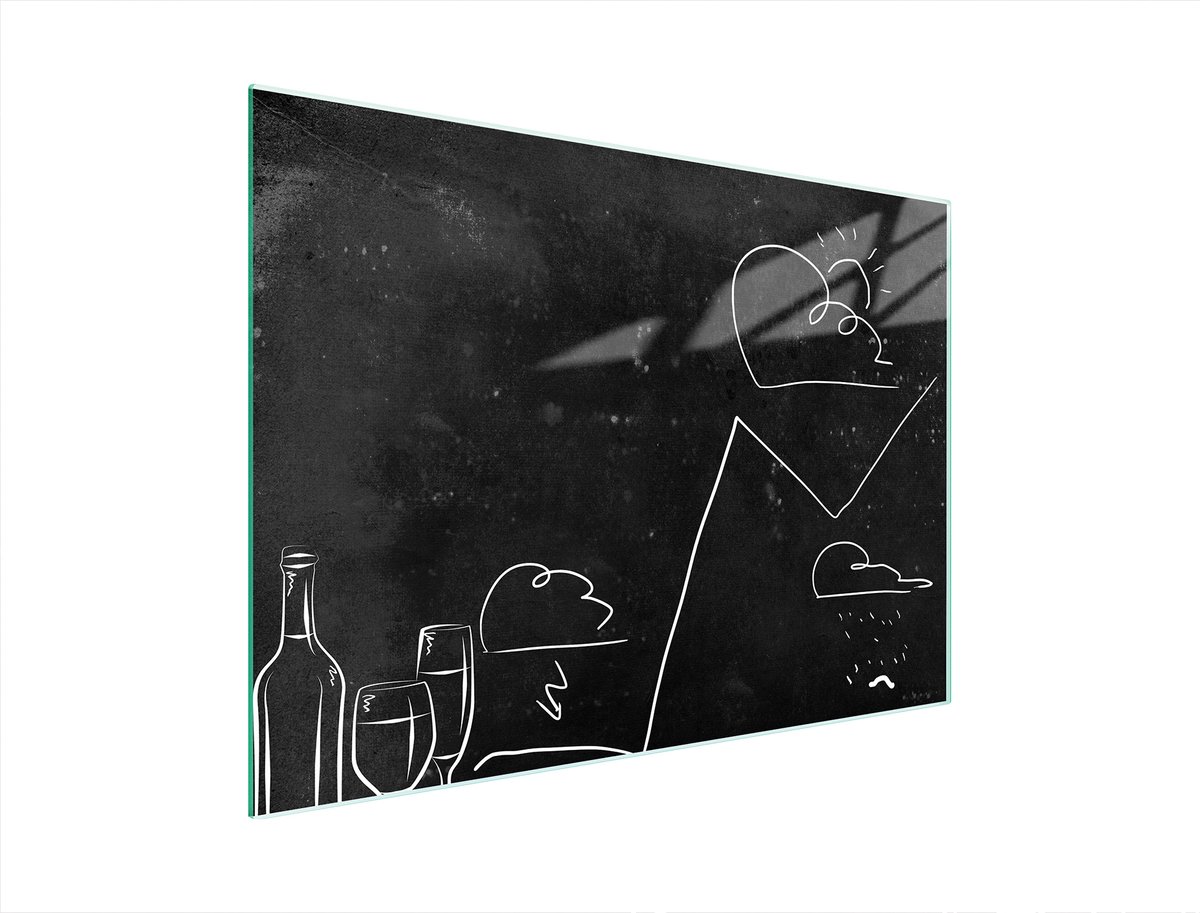 TMK ArtDeko - Snijplank - Glas - 40x30 cm - Zwart