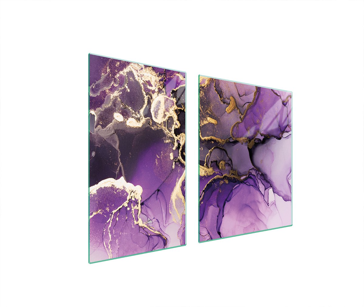 TMK ArtDeko Serie - Glazen Snijplank - Beschermpaneel - 100x52 cm - Violette Kleur