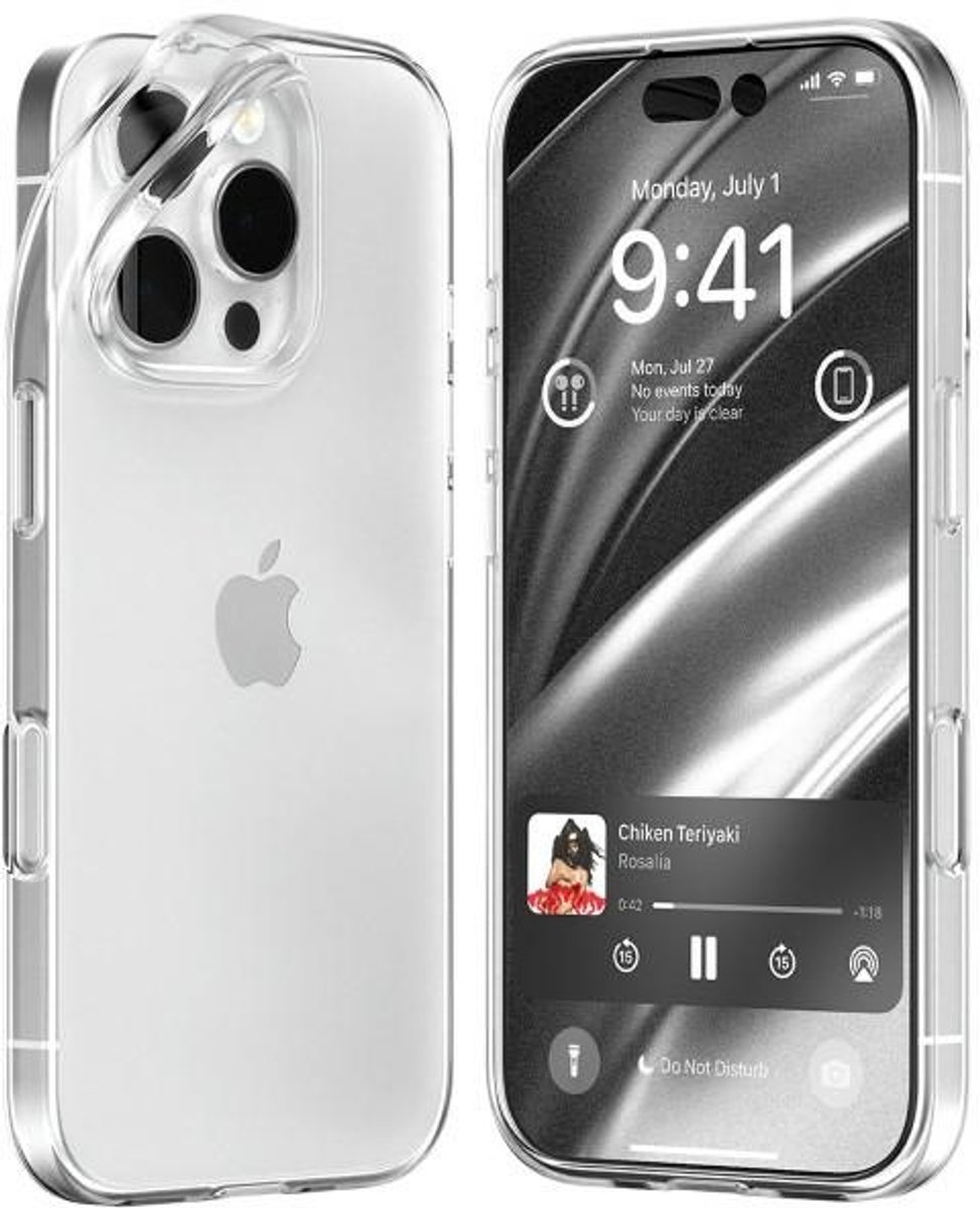 Mercury Hoesje Voor Iphone 16 Pro Transparante Jelly Clear