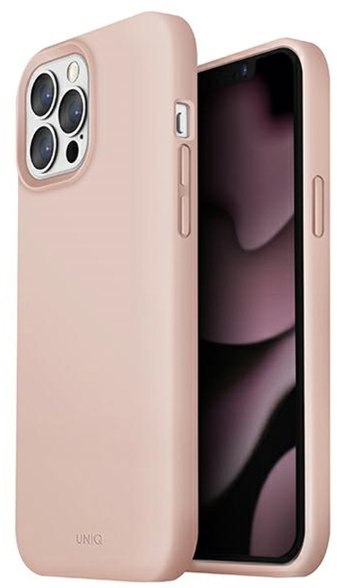 UNIQ - Lino - iPhone - 13 - Pro - Max - 6.7 - hoesje - roze/blush - roze