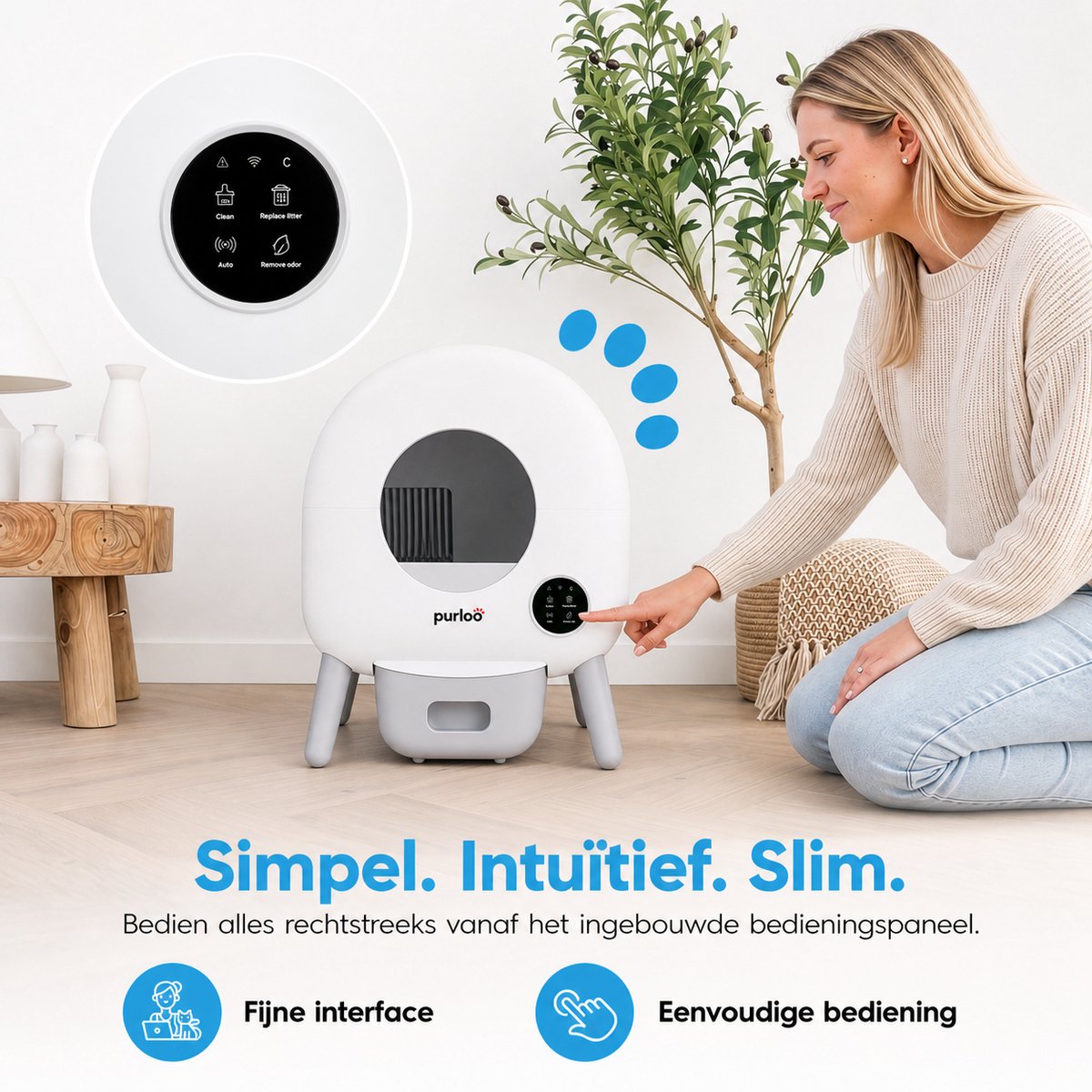 Purloo Automatische Kattenbak 65L XXL - Zelfreinigend + App thumbnail 4