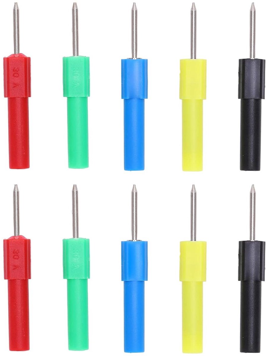 Multimeter Testpennen - Meetpennen - Elektrische Diagnose - Doorsteekfunctie Draad - 4 mm Banaanstekker - Meerdere kleuren