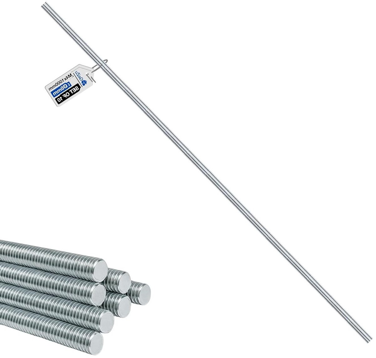 Draadstang M4 - Schroefdraad stang Bout - Bouwen en Monteren - Roestvrij Staal A4 - 1000 mm - Zilver