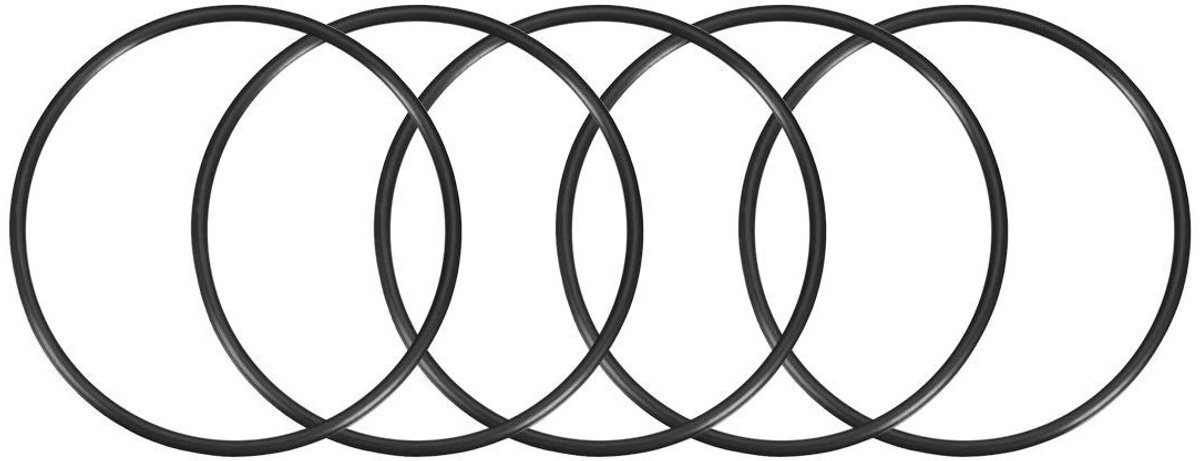 5 Stuks Nitril Rubber O-Ringen, 110mm Buitendiameter, 104mm Binnendiameter, 3.1mm Breedte, Voorafgesneden Sealing Ringen, Ideaal voor Sanitair en Auto Toepassingen