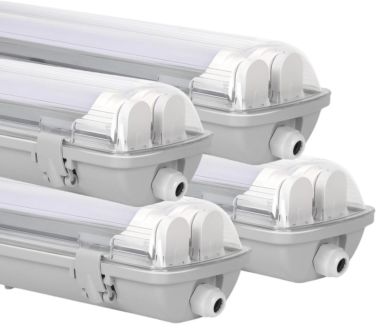 LED Vochtwerende Lamp - Werkplaatsverlichting Garage - Vochtige Ruimtes Verlichten - IP65 Waterdicht Ontwerp - 120 cm - Koudwit