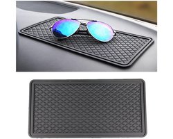 Dailygoody - Dashboard Antislipmat - Wasbare auto dashboardmat - Anti-slip mat voor mobiele telefoon - Zwart - Geschikt voor auto - 29 x 15 cm