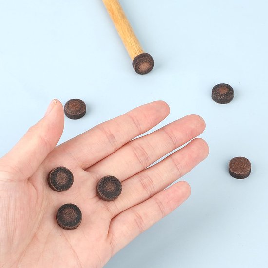Dailygoody - Biljartkeu punten - Vervangingsset - 13mm - Poolkeu tips - Accessoires voor biljartstokken - Geschikt voor snooker en poolspel van Merkloos — afbeelding 4