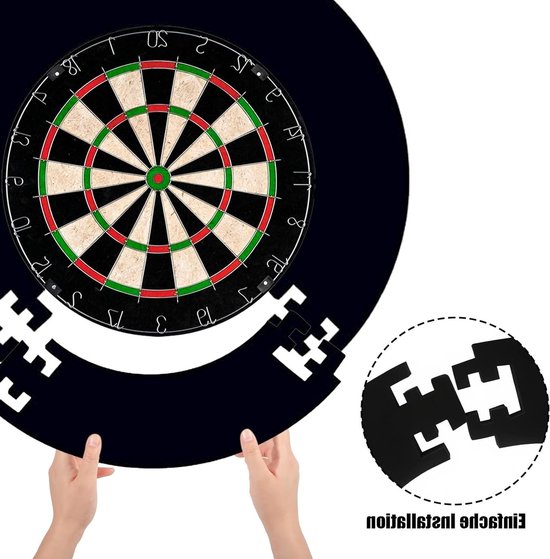 Dartboard Catchring Surround 45 cm - Veiligheidsring voor Dartbord, Wandbescherming en Backboard Bescherming van EVA Materiaal van Merkloos — afbeelding 4