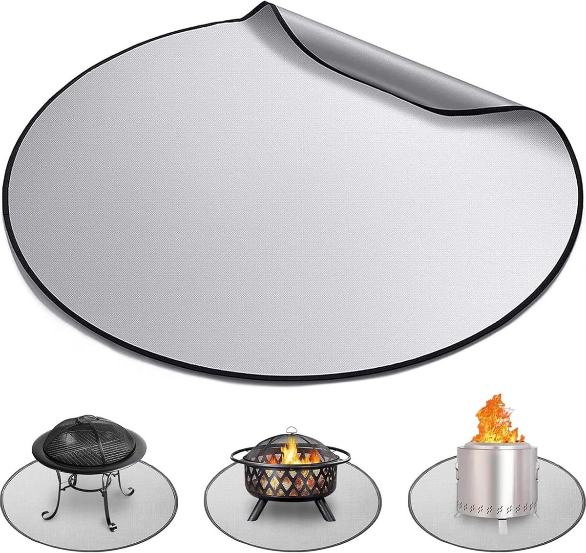Vuurvaste Mat voor Buiten 60cm - Ideaal voor Vuurkorf, Barbecue en Tuin Gebruik
