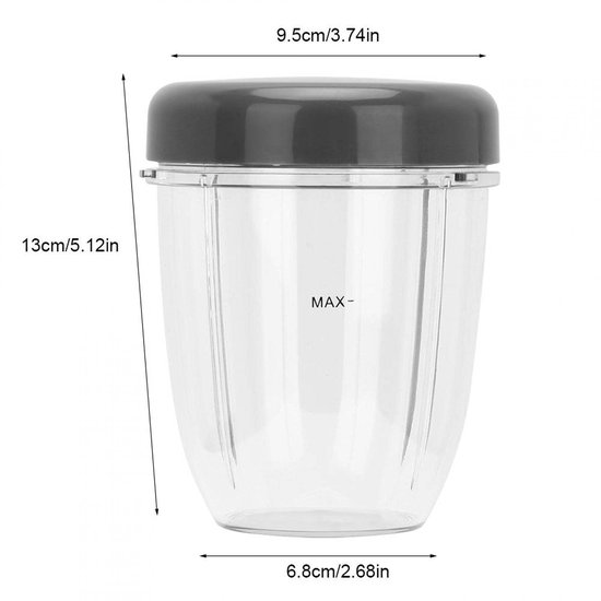 Accessoirekit voor Beker - Vervangingskit - Doorzichtig - Blenderaccessoire - Geschikt voor 900W High-Speed Blender — afbeelding 4