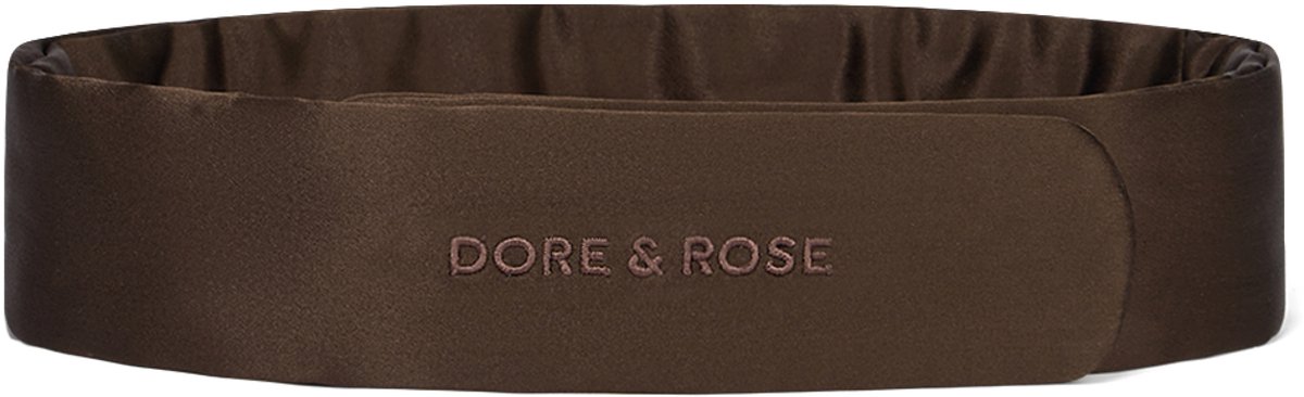 Dore & Rose - Zijden Hoofdband - Haarband - Verstelbaar - Haarband Dames - Skincare - Huid - Beauty - Make up - Bruin - Nº 13 Chocolate Au Nuit