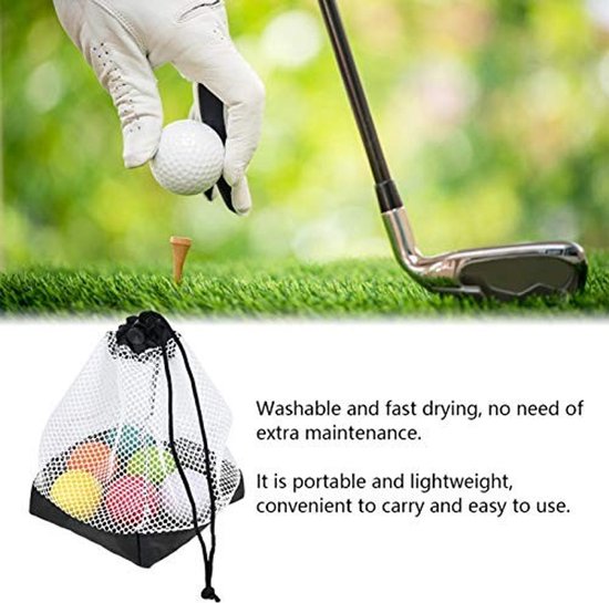 Zeynomax - Nylon mesh golfbalzak - Golfballenhouder - Sterk en duurzaam - Draagbaar formaat - Golftoebehoren - Handig voor golfspelers - Geschikt vo.. van Zeynomax — afbeelding 3